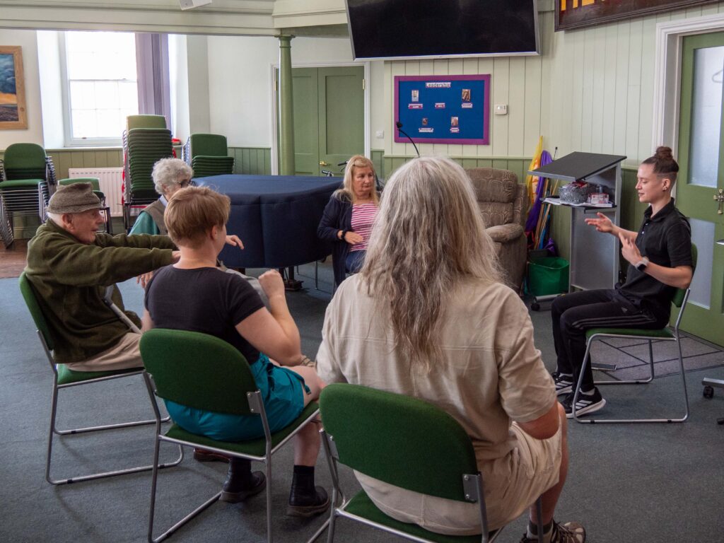 Seated exercise session at the Salvation Army