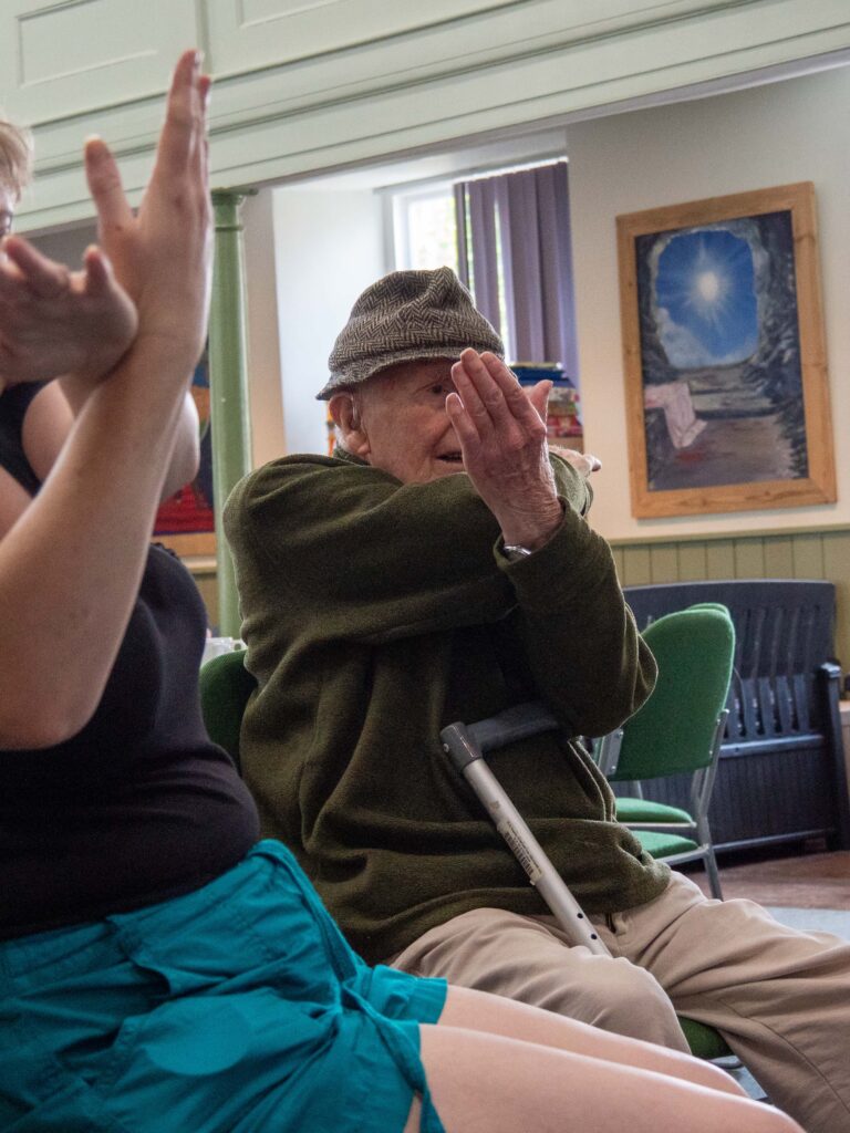 Seated exercise session at the Salvation Army