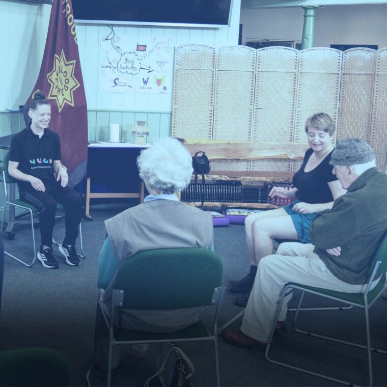 Seated exercise session at the Salvation Army